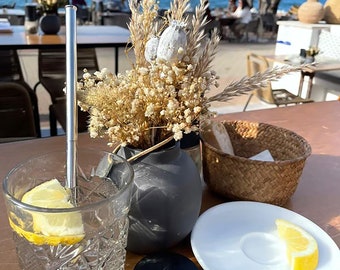 Zestaw słomek do koktajli wielokrotnego użytku ze stali nierdzewnej z sitkiem na nasiona