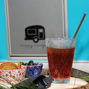 Extendable Stainless Steel Straw Set: Reusable Travel Straw with Wool Case