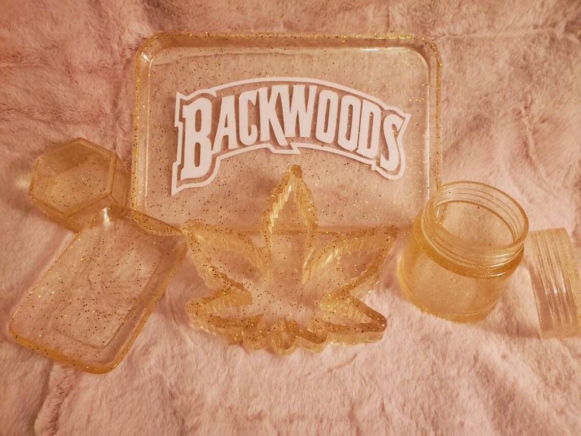 Backwoods rolling tray set smoking gifts 420 smokers gifts Etsy