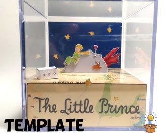 The Little Prince – Le Petit Prince | 3D Diorama Cube | TEMPLATE