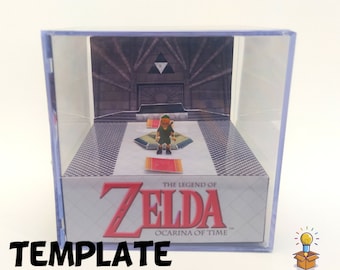 The legend of Zelda – Ocarina of time | 3D Diorama Cube | TEMPLATE