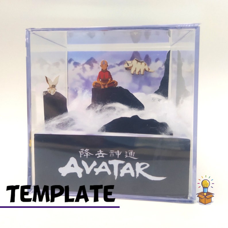 Avatar: The Last Airbender 3D Diorama Cube TEMPLATE image 1