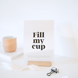 A5 Postkarte groß "Fill my Cup"