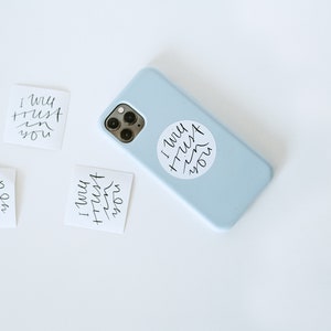 5er Set christliche Aufkleber "I will trust in you" rund 5x5cm | Sticker