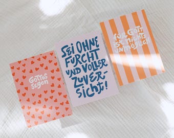 NEU 3er Set Christliche Postkarten: SEGENSWORTE