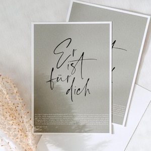 Christliche Postkarte: Mutmacher „Er ist für dich“