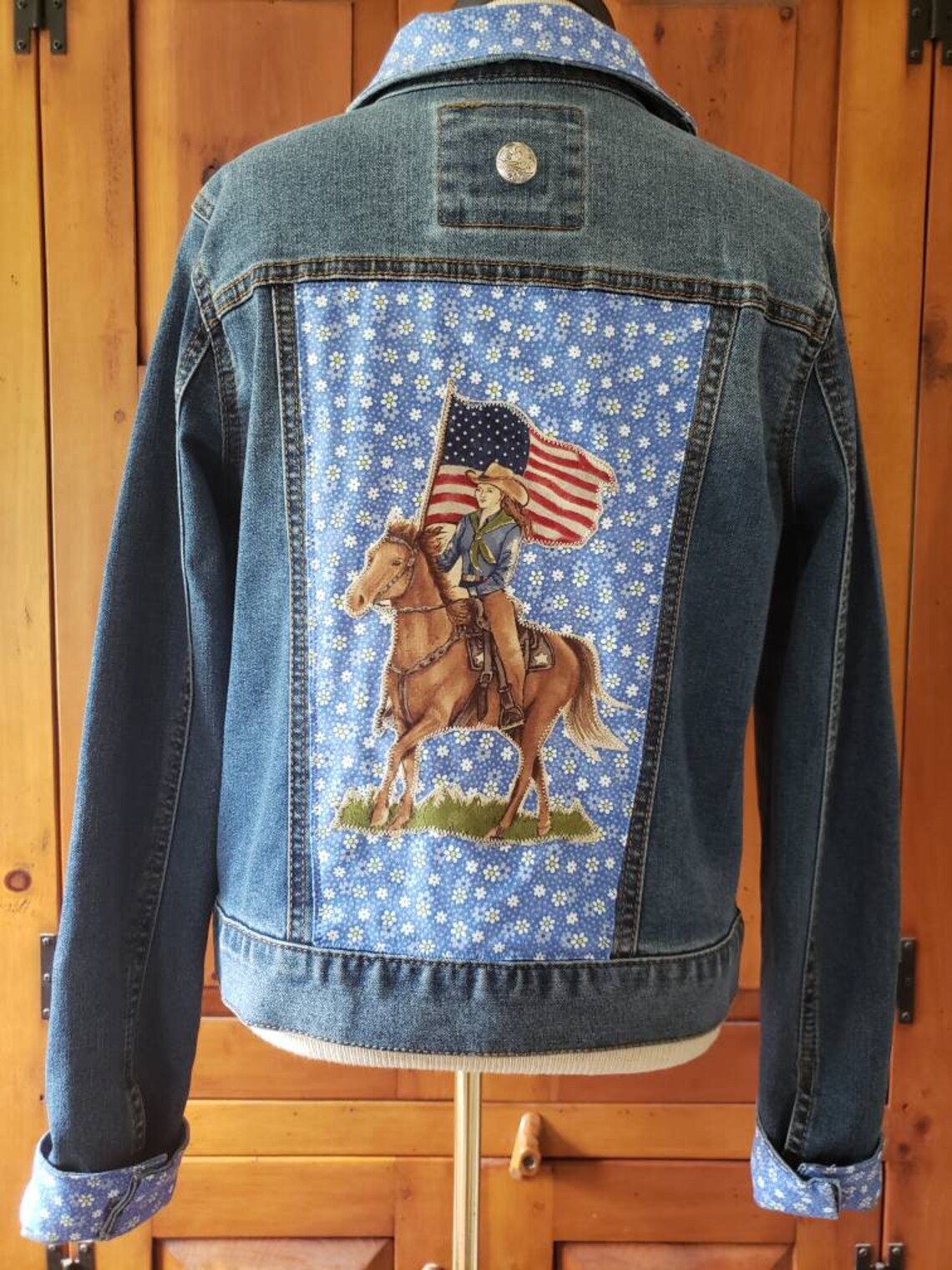 New embellished denim jacket for your cowgirl. Etsy