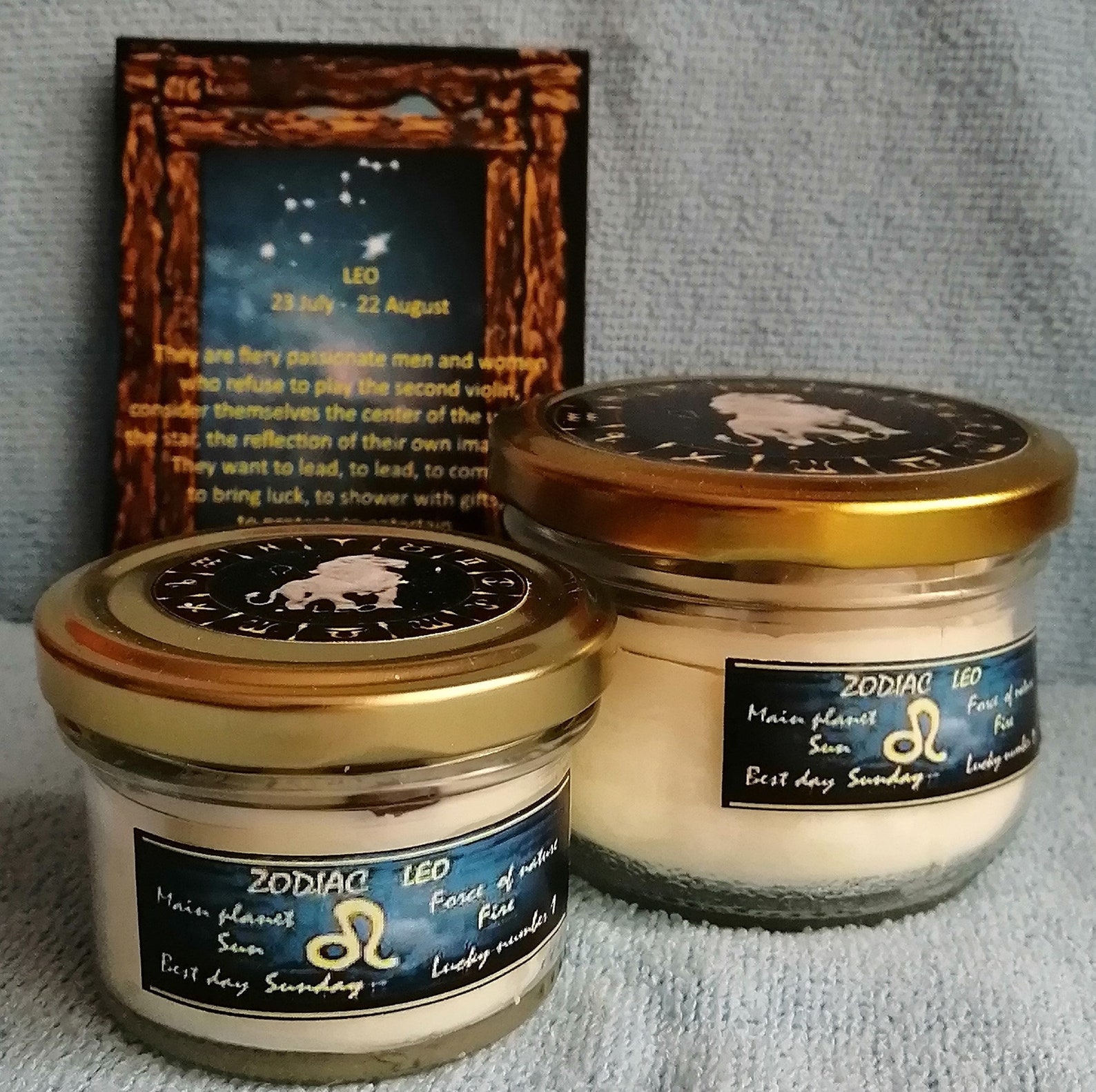 Leo August Zodiac candle Spiritual candles Astrology gift Etsy