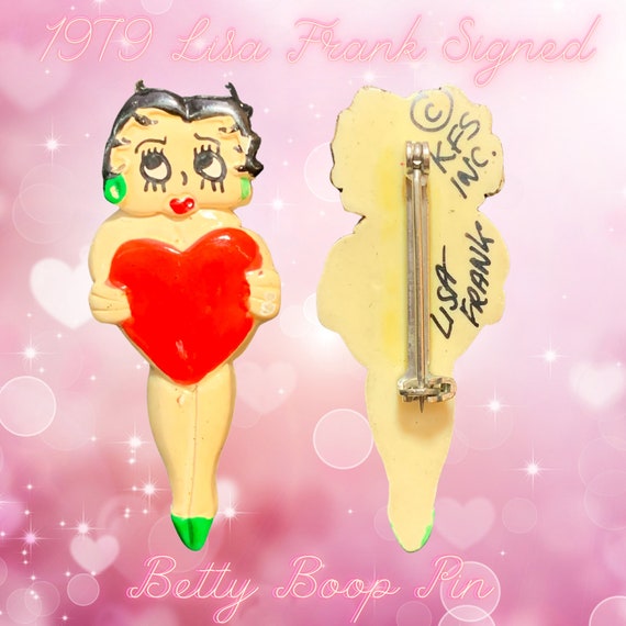 Vintage 1979 Handmade Lisa Frank Betty Boop Holdi… - image 1