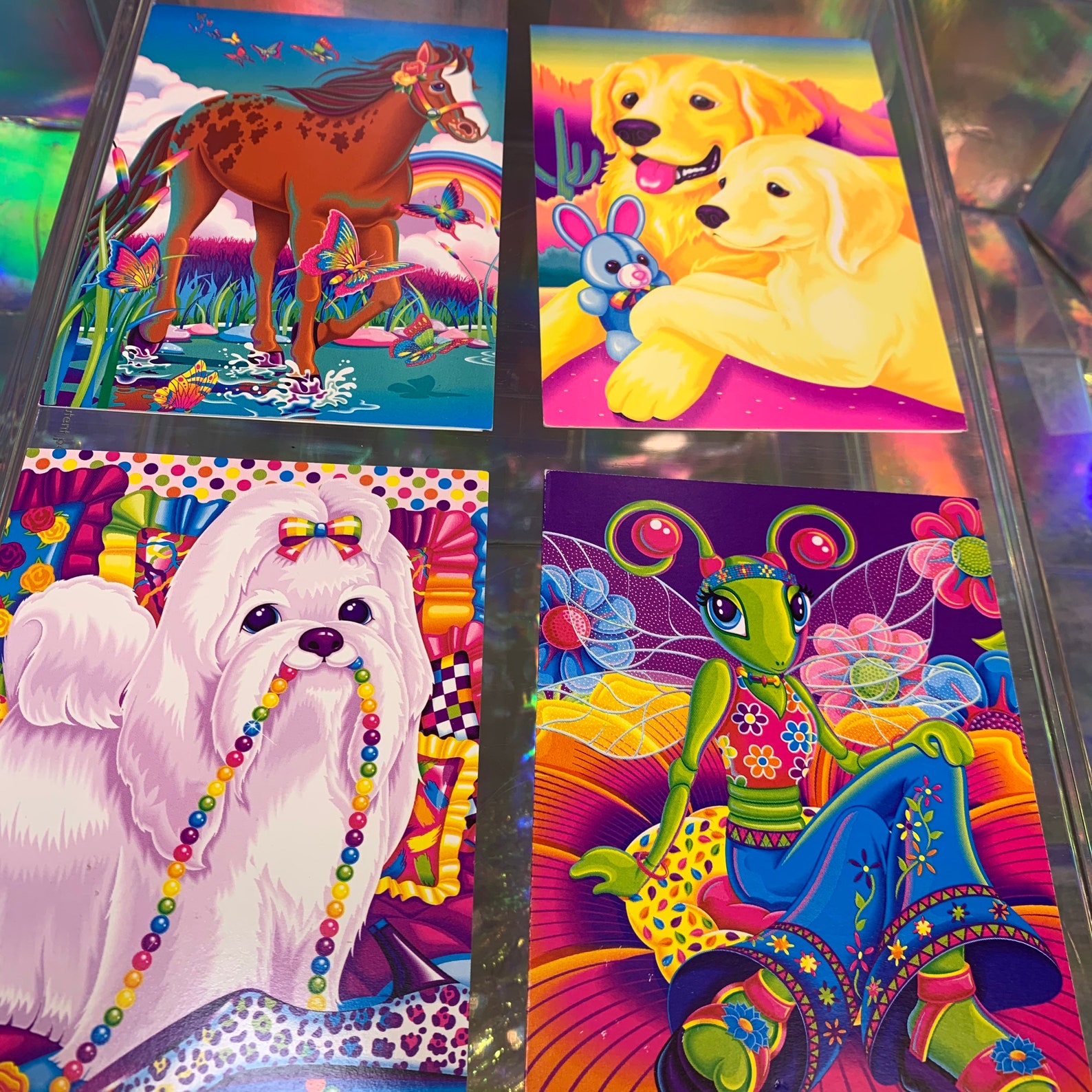 Lot of 6 Lisa Frank Notecards Assorted Characters | Etsy