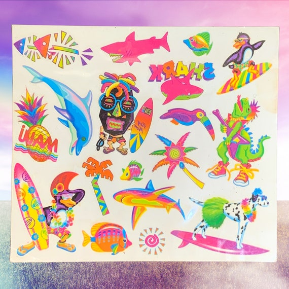 VINTAGE LISA FRANK Cool Mini Stencils Set Of 24!! NEW/NOT IN PACKAGE.