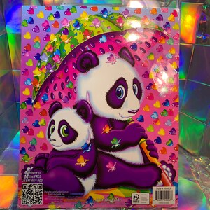 Lisa Frank Lulu & Ling Ling Fruit Pandas With Umbrella Double Pocket ...