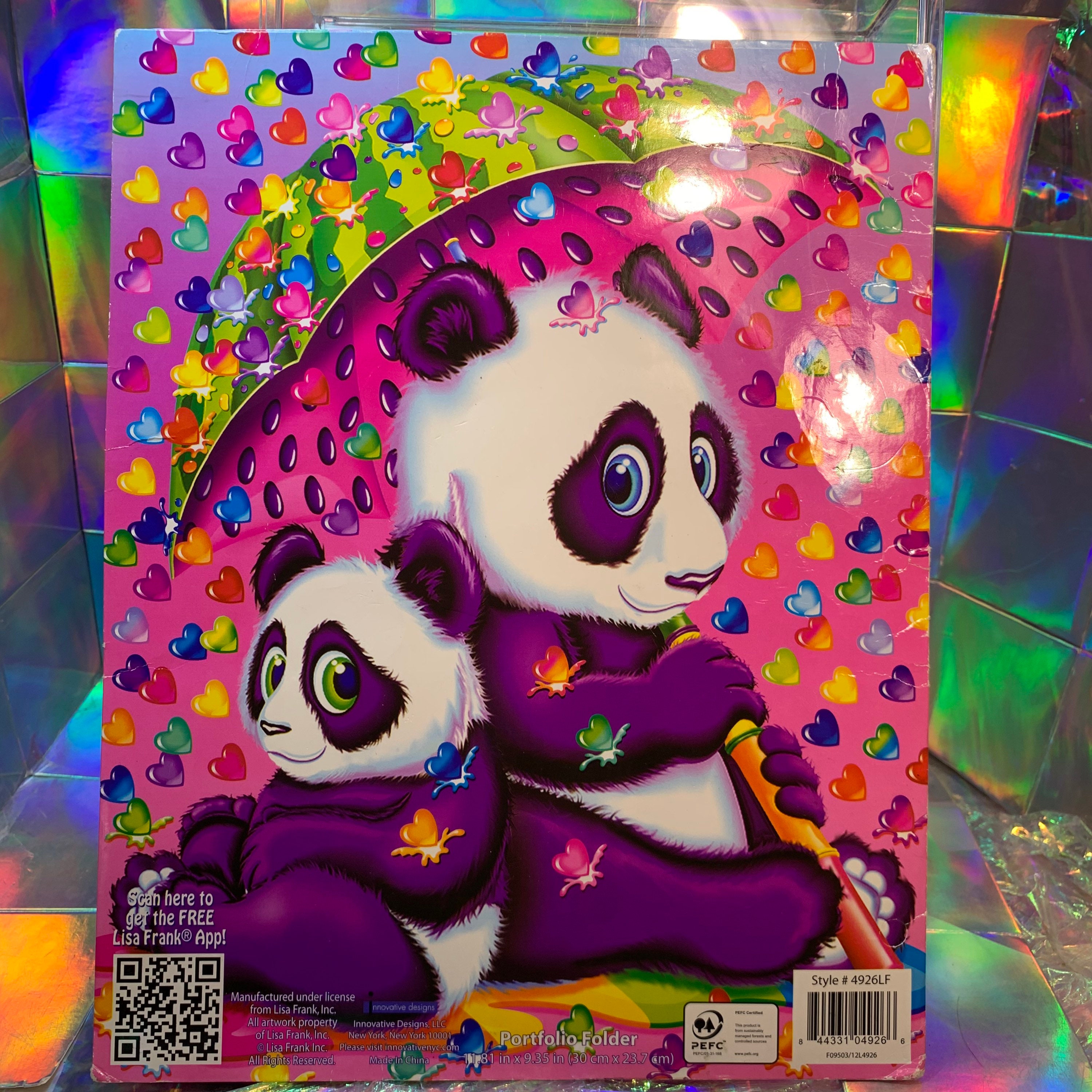 Lisa Frank Lulu & Ling Ling Fruit Pandas With Umbrella Double - Etsy