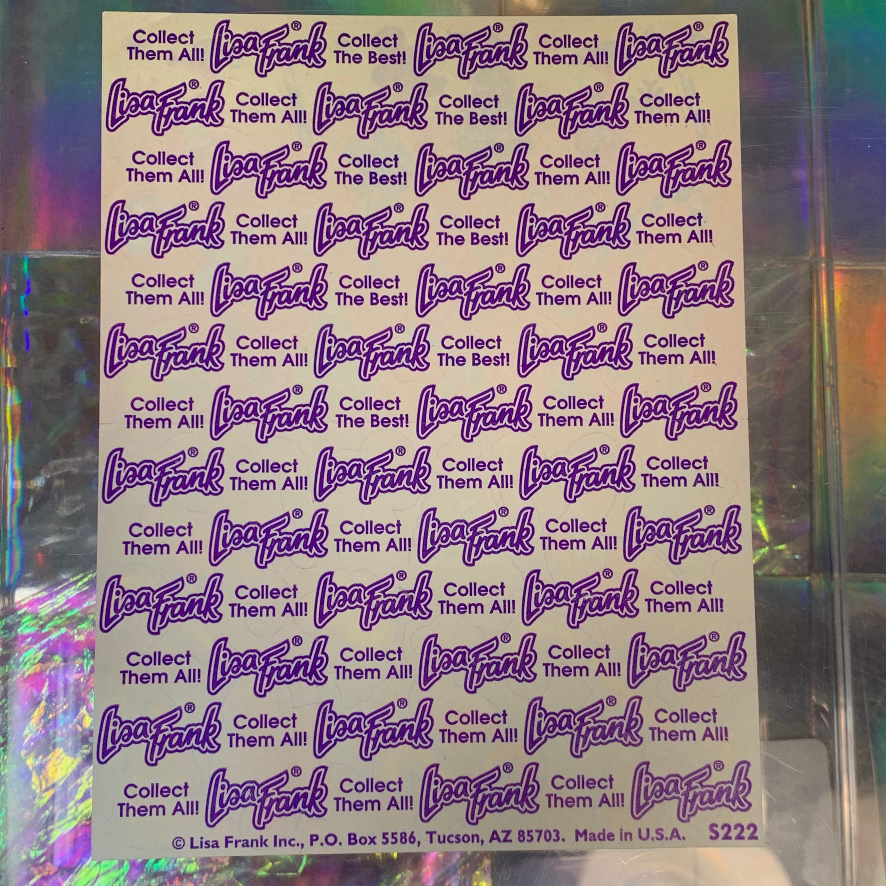 Modern Lisa Frank Sticker Booklet, 600 Stickers in 5 Different
