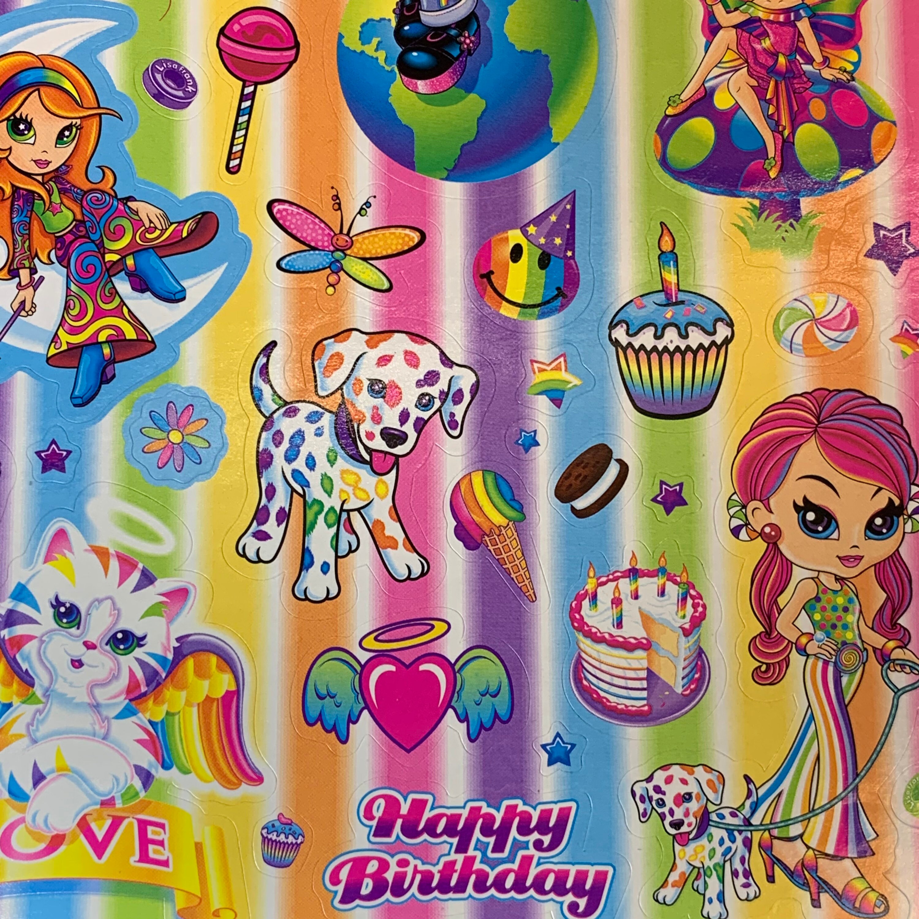 S1024 Oversized HAPPY BIRTHDAY Full Lisa Frank Multicharacter | Etsy