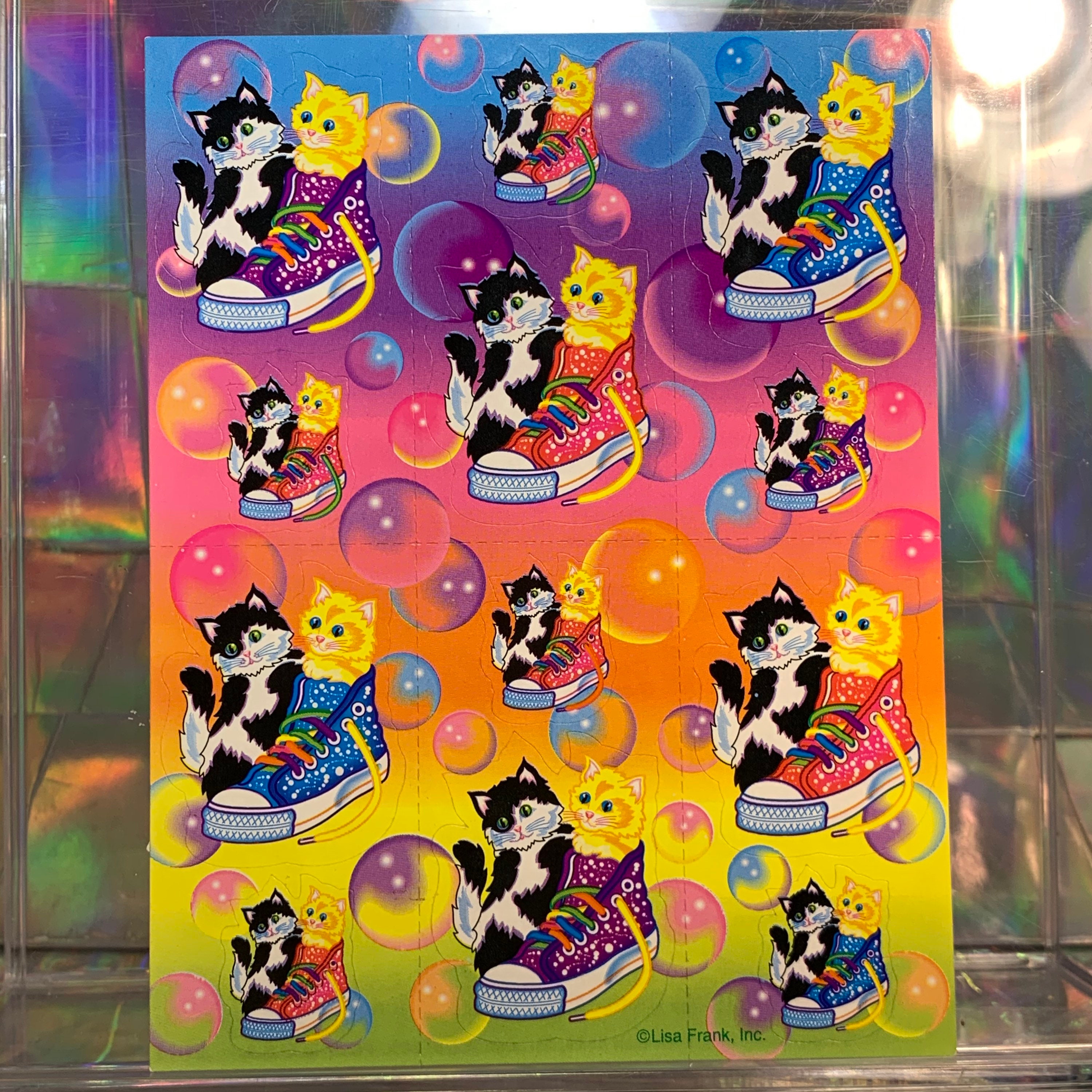 S144 Vintage Lisa Frank Rare Complete Sticker Sheet 