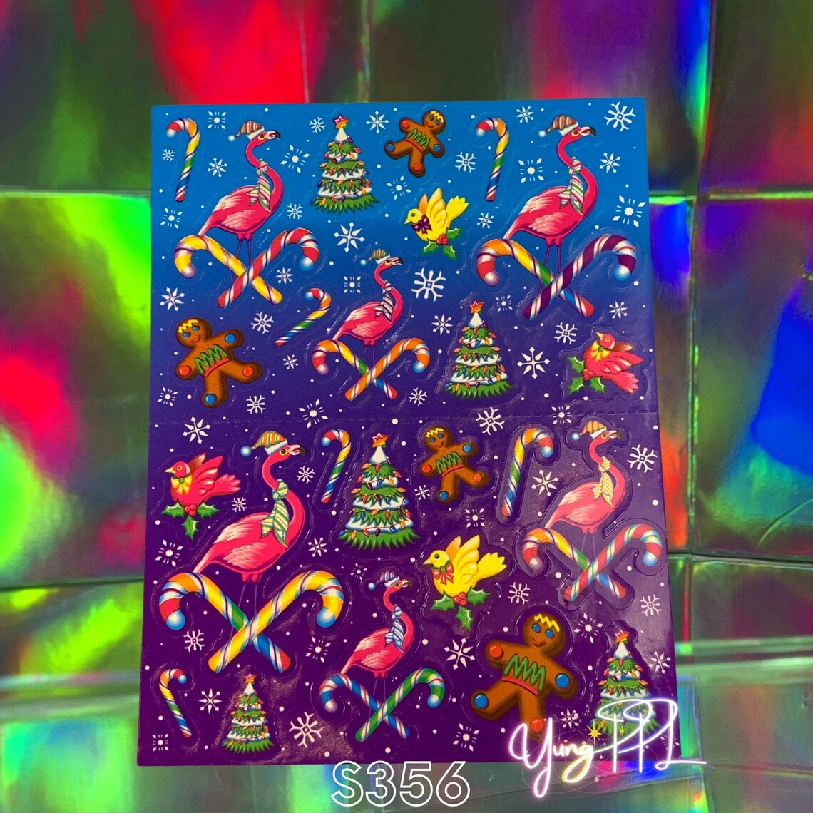 90s Vintage LISA FRANK S356 Christmas Trees Candy Canes Etsy