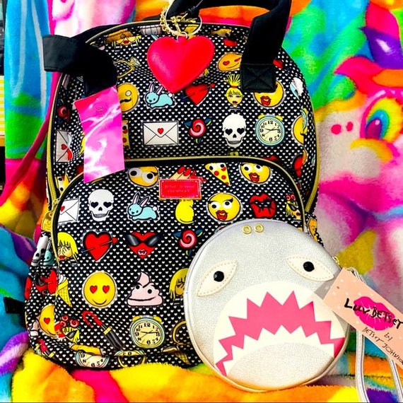 betsey johnson emoji backpack