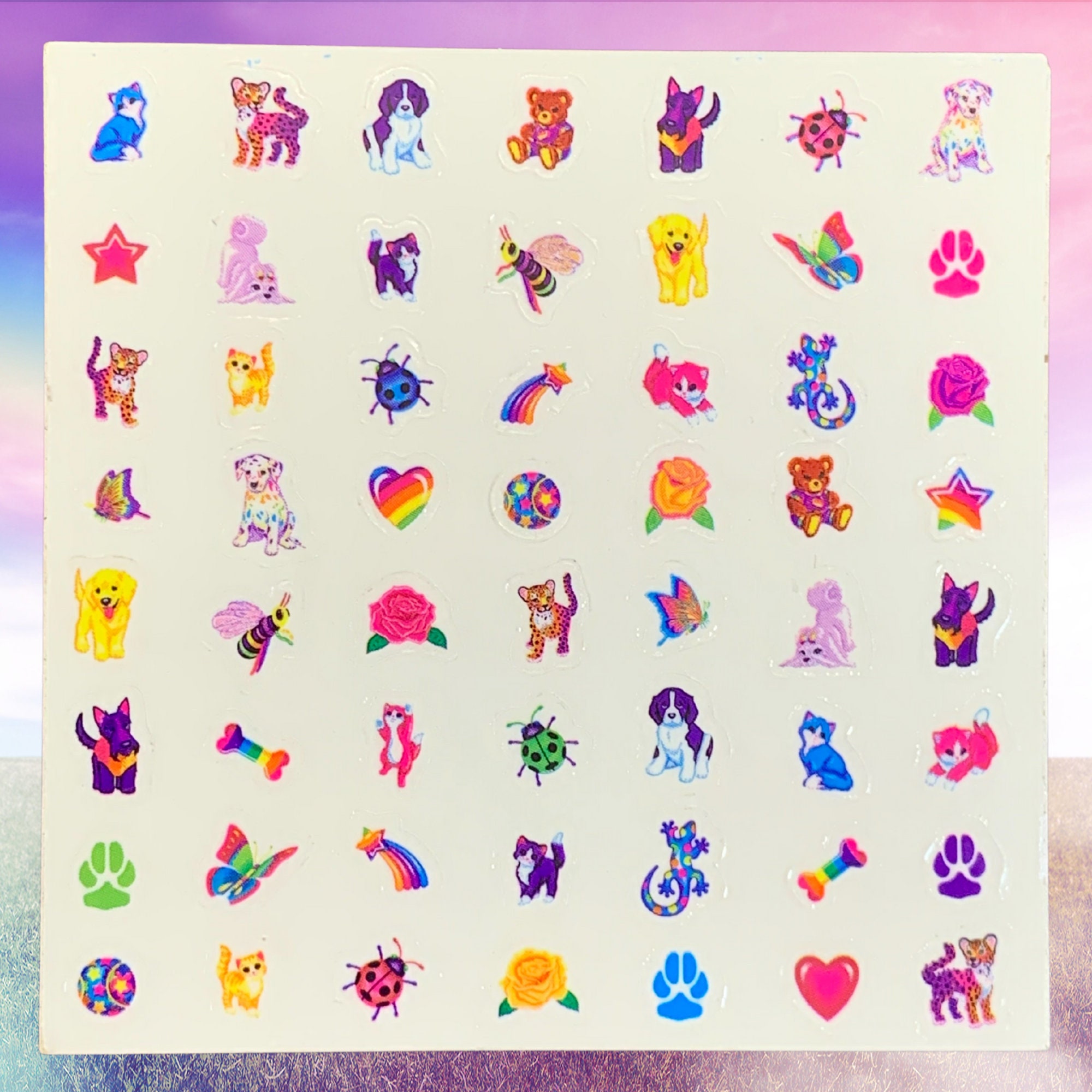 90s Vintage Lisa Frank Rare Nail Decals / Stickers Etsy UK