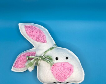 Cottagecore Spring Decor Handmade Felt 8x8 Bunny