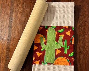 Cactus kitchen tea towel