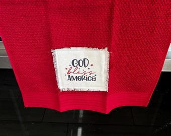 Americana/God bless America tea towel.