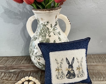 Handmade Bunny Mini Pillow – Cottagecore Spring Décor