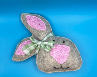 Cottagecore Spring Decor Handmade Felt 8x8 Bunny