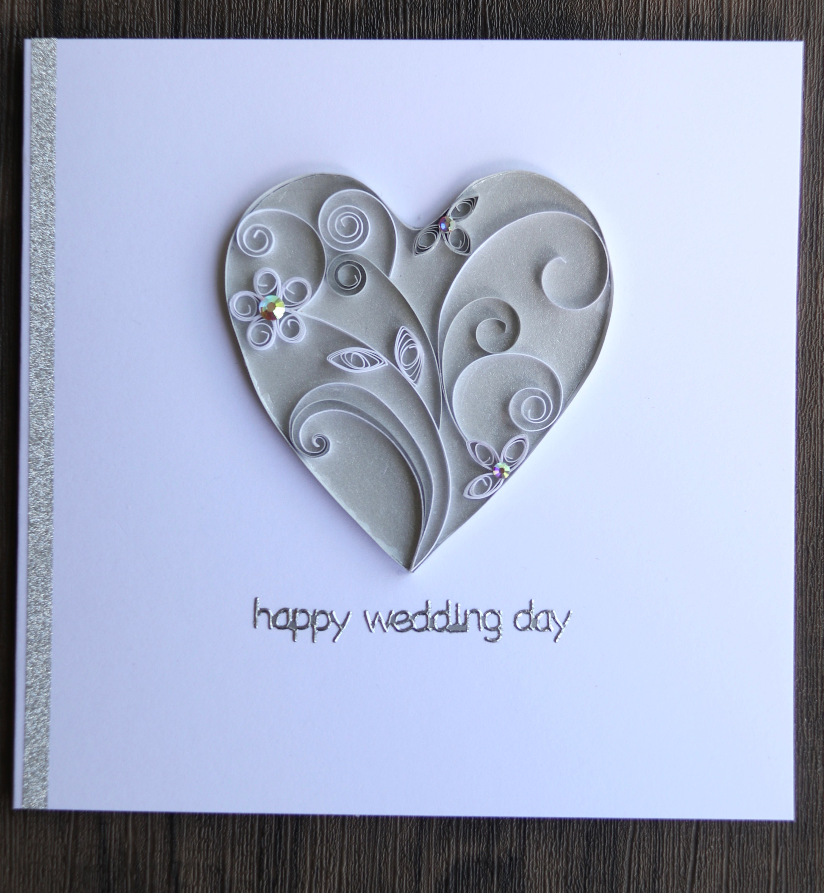 Handmade Quilled Wedding Engagement Anniversary Card Etsy
