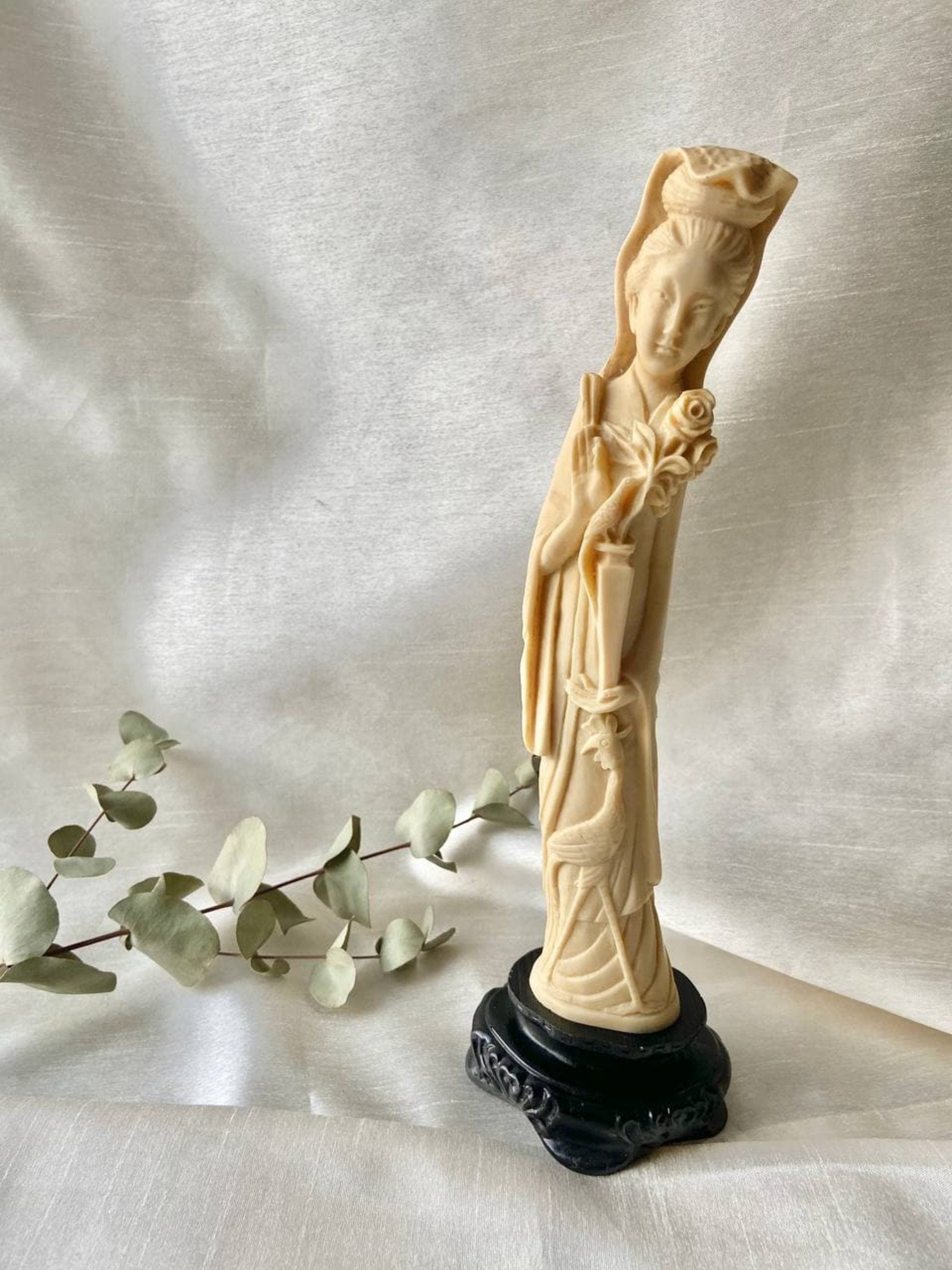 Hand Carved Resin Chinese Immortals Statue Figure Etsy