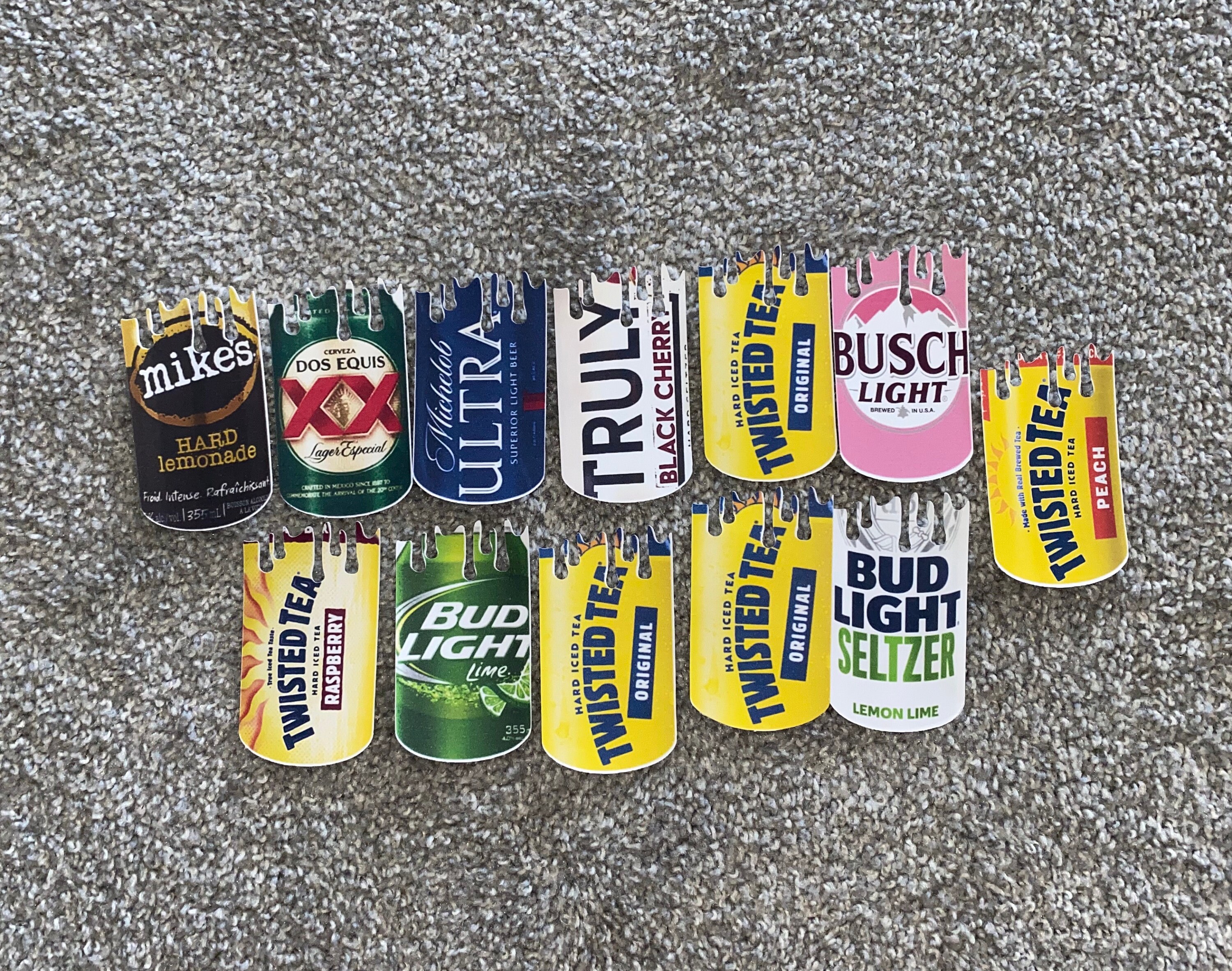 Custom Beer Can Cutouts Grab Bag Custom Sizes Freshie Cardstock Car