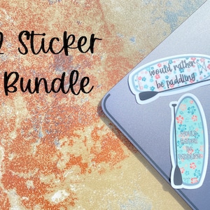 Paddle Board Sticker Bundle, Paddle board Sticker, SUP Sticker, Outdoor Sticker, Laptop Sticker, Water Bottle Sticker