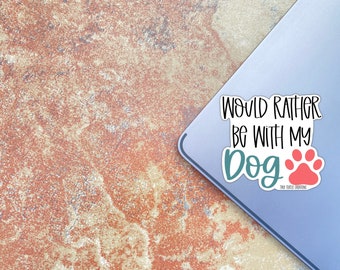 Dog Mom Vinyl Sticker, Waterproof Laptop Decal