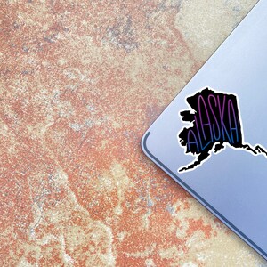 Alaska Ombre Sticker, Matte Sticker, Alaska Decal, Alaska Midnight Sun Sticker, Laptop Sticker, Water Bottle Sticker, Alaska State Sticker