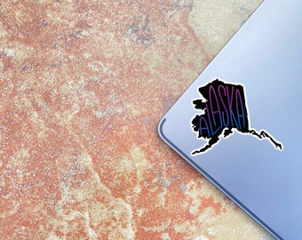 Alaska Ombre Matte Sticker, Laptop Decal