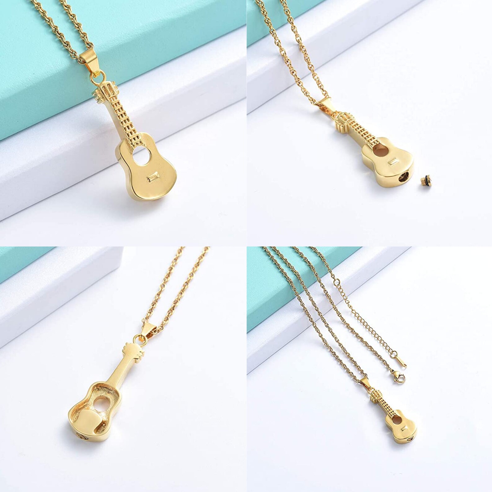 Guitar Cremation Jewelry for Ashes Guitar Urn Pendant Etsy