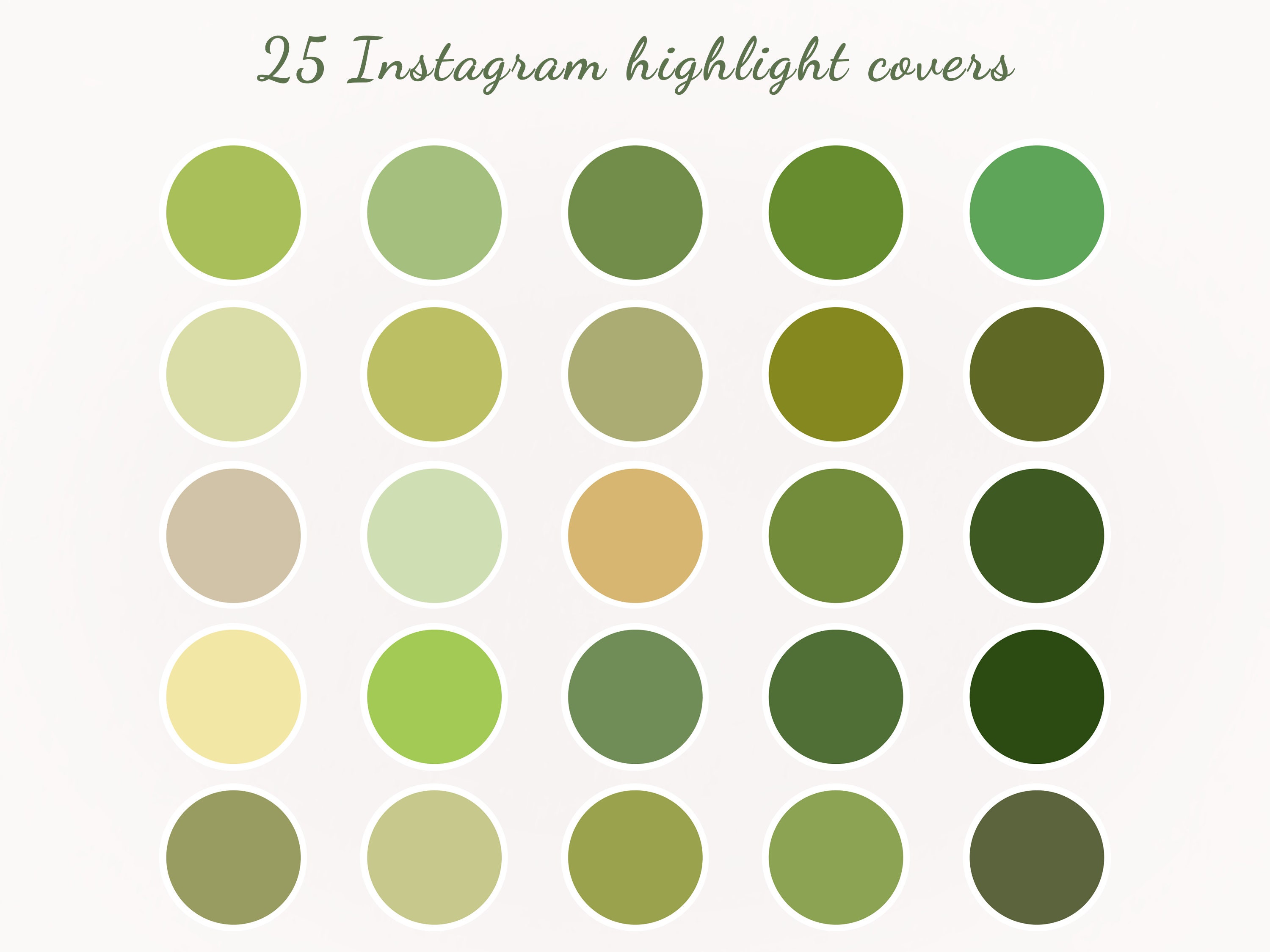 25 Minimal Olive Green Color Instagram Highlight Covers - Etsy