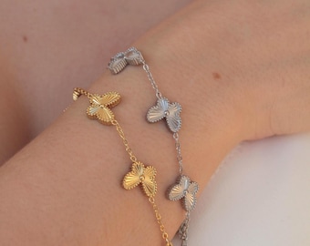 Dainty butterfly bracelet, butterfly bracelet stainless steel, wedding jewelry,gift for her
