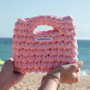 Handgemachte Gehäkelte Schultertasche, Mini Shopper Tasche, Süße Häkeltasche, Trendy Häkeltasche, Individuelle Tasche, Chunky Häkeltasche, Geschenk für Sie