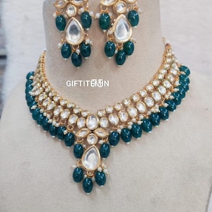 Green Kundan Choker Set: Sabyasachi Inspired Bridal Jewelry
