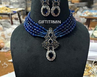 Kundan Meena-chokerset: Indiase trouwketting met oorbellen