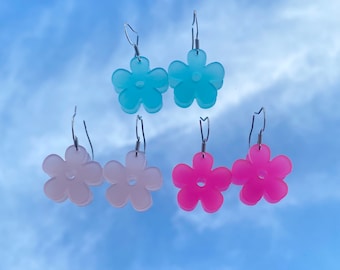groovy flower earrings