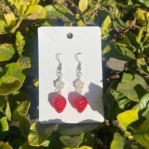 strawberry dangle earrings