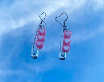 small safety pin earrings