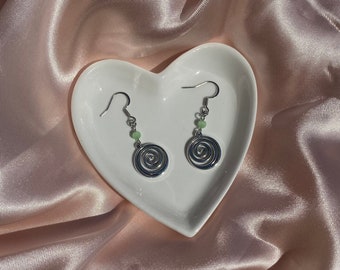 spiral charm earrings