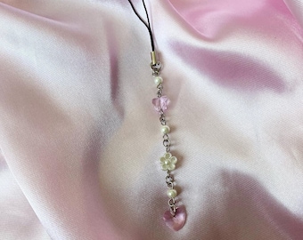 light pink beaded charm