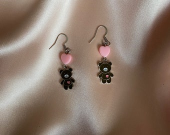sweet teddy bear earrings