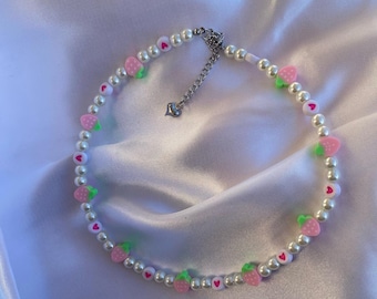 Strawberry Pearl Necklace *updated*