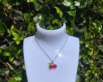 cherry bead necklace