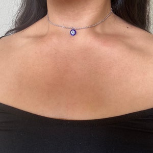 Minimal Evil Eye Necklace
